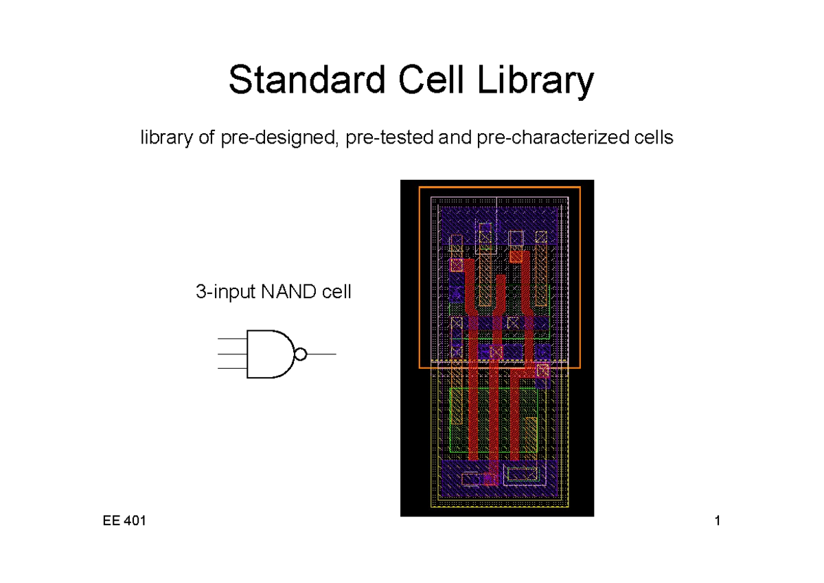 7 standard cell libraries - Standard Cell Library library of pre ...