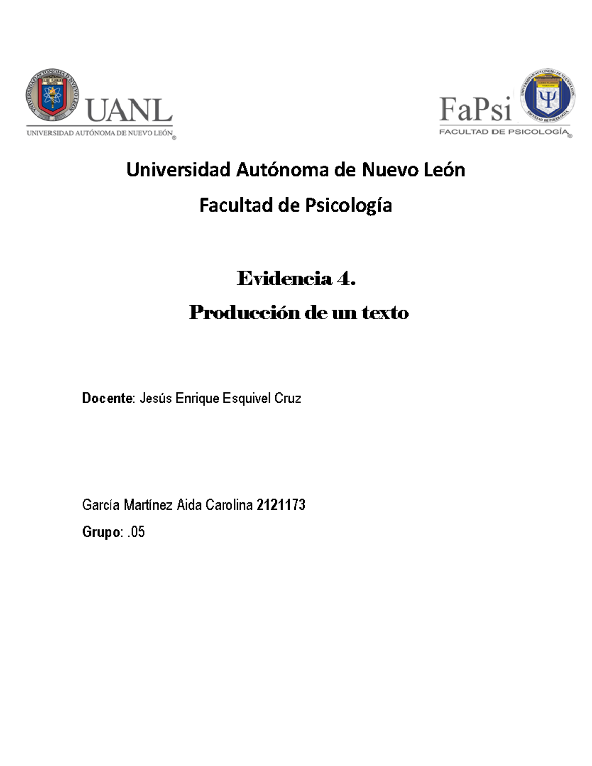 Evidencia 4 Co Co - Universidad Autónoma de Nuevo León Facultad de ...