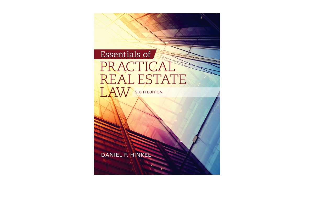 Ebook Download Essentials Of Practical Real Estate Law For Ipad - Studocu