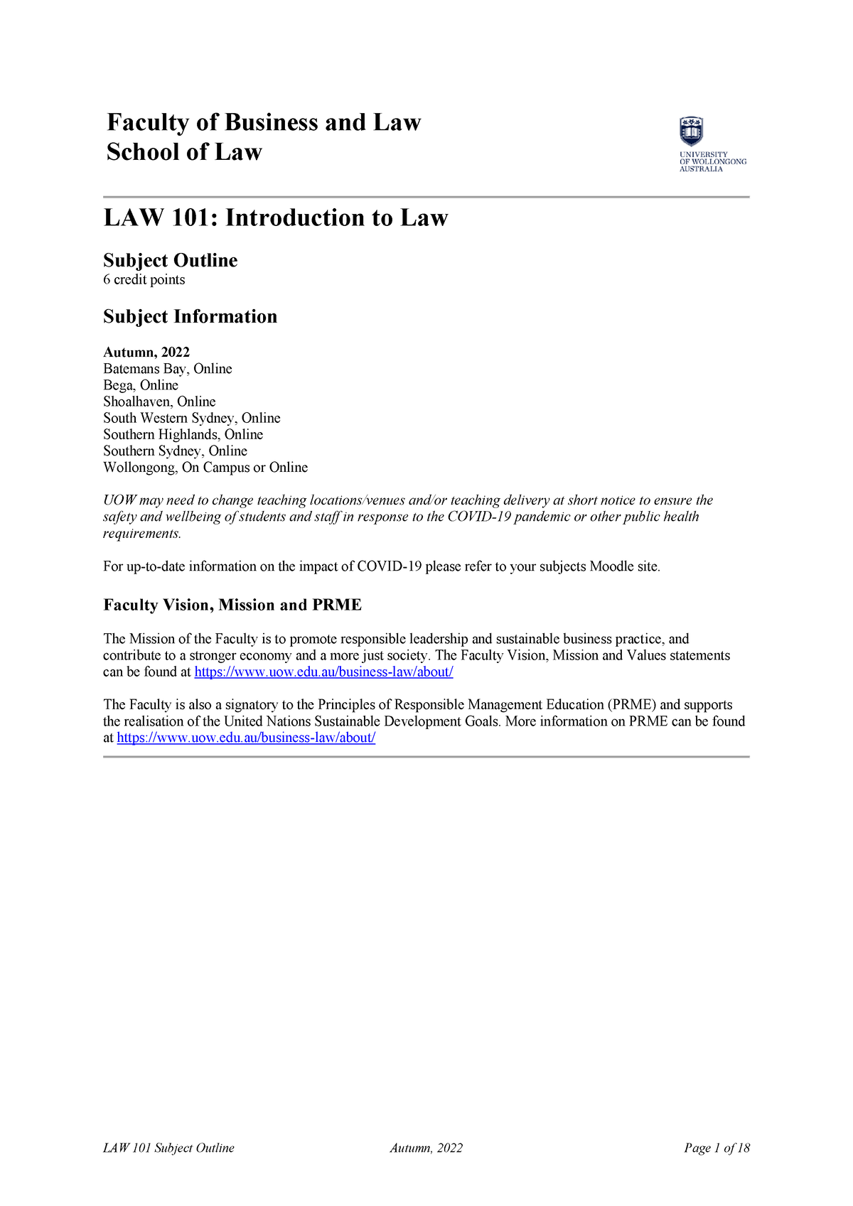 LAW 101 Subject Outline Autumn 2022 Final Faculty Of Business And Law   Thumb 1200 1697 