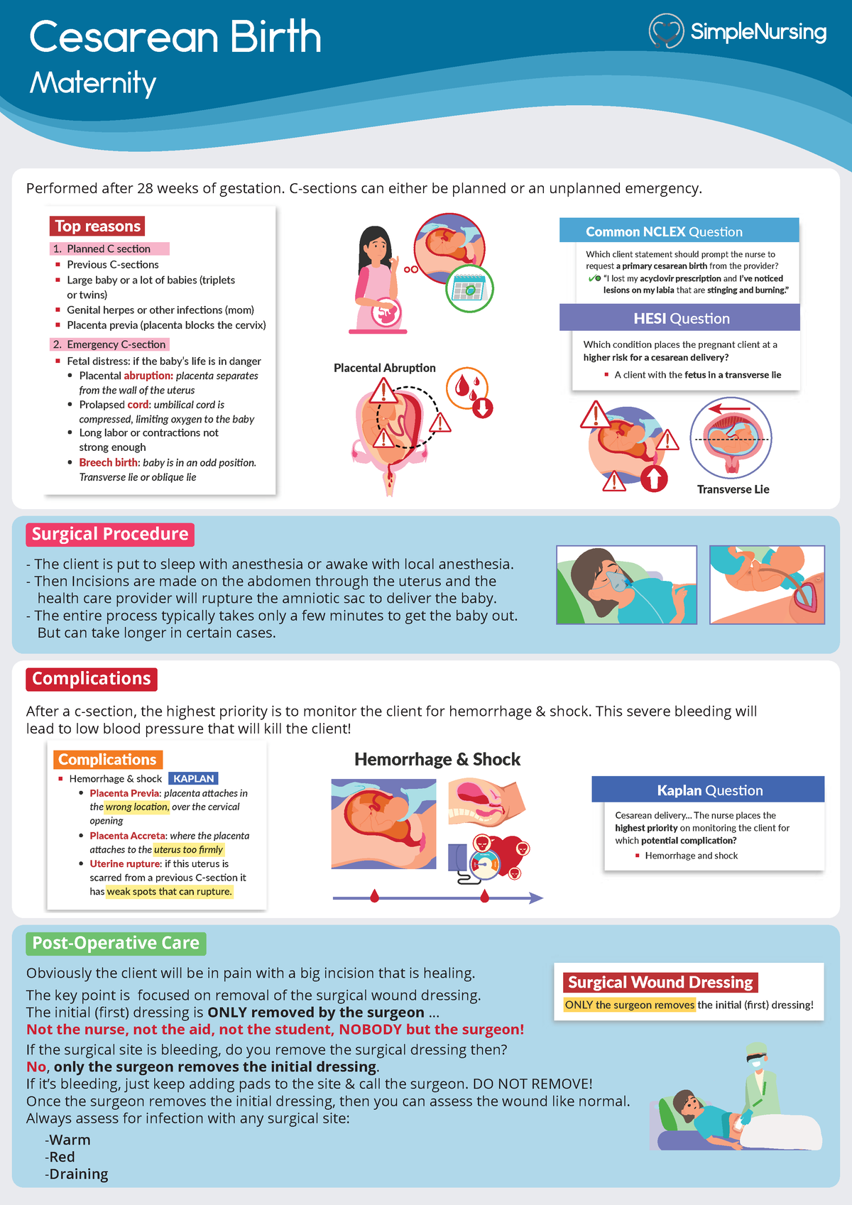 4 - Cesarean Birth (C-section) - Contraindication Cesarean Birth ...