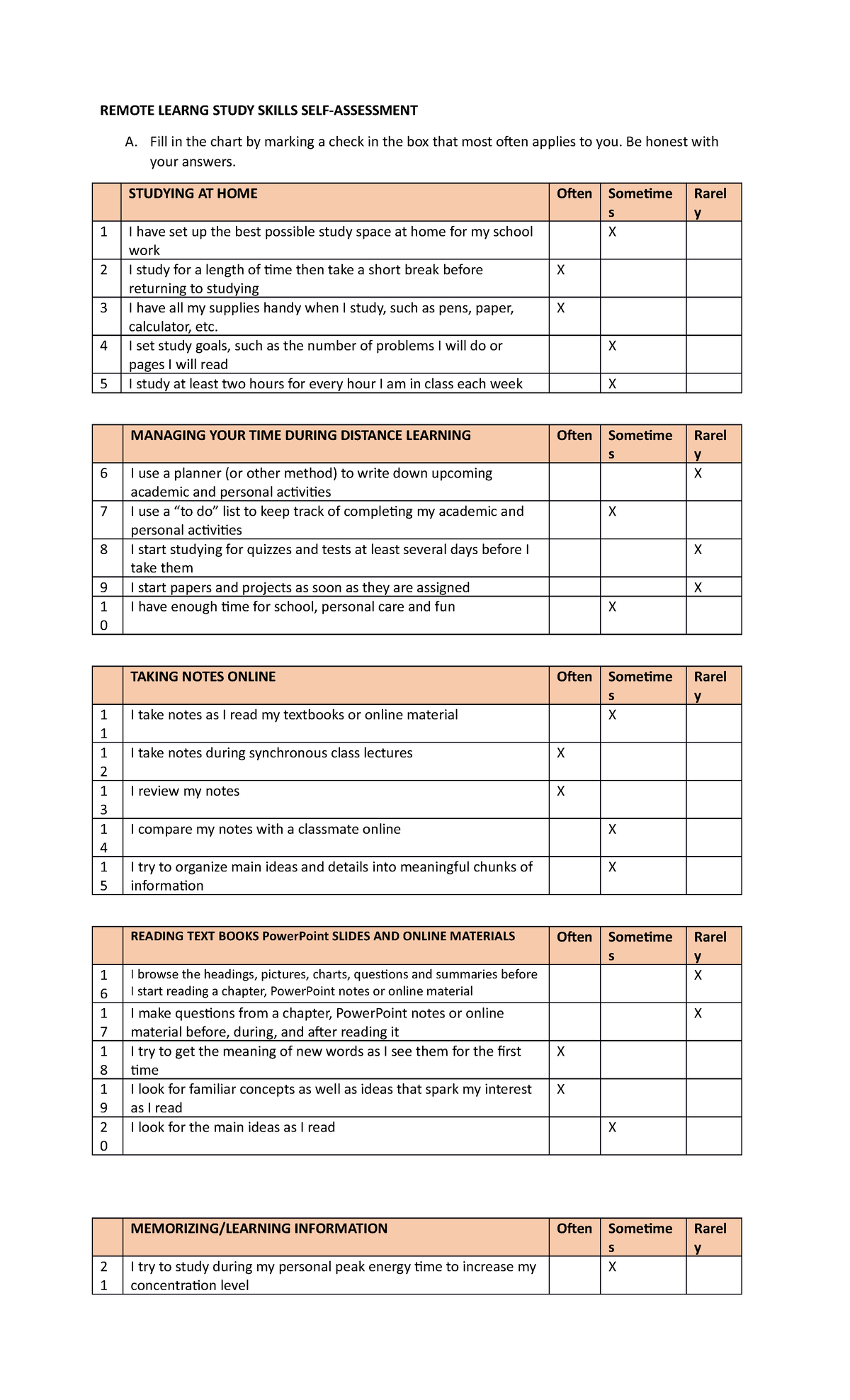 Remote Learng Study Skills SELF final draft - REMOTE LEARNG STUDY ...