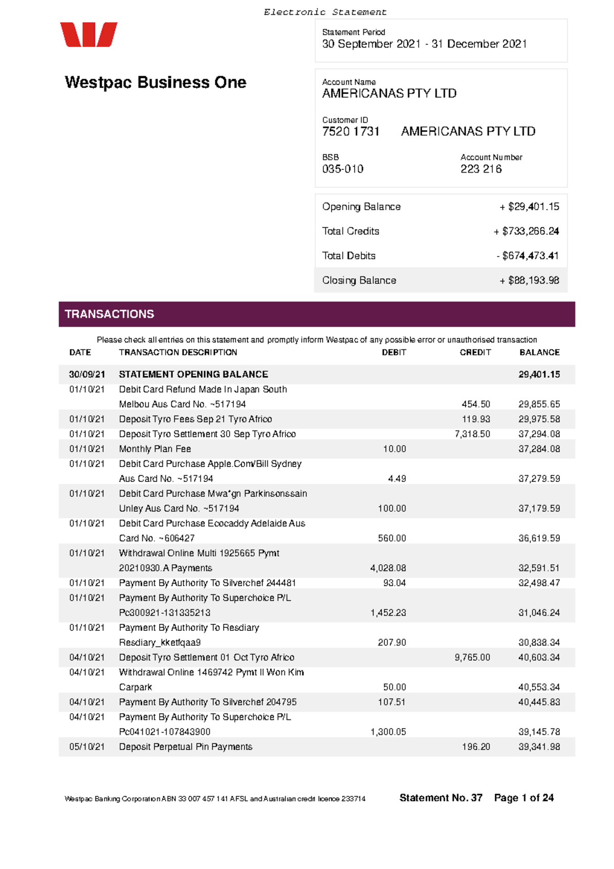 Estatement A study of company statements and reporting. Electronic