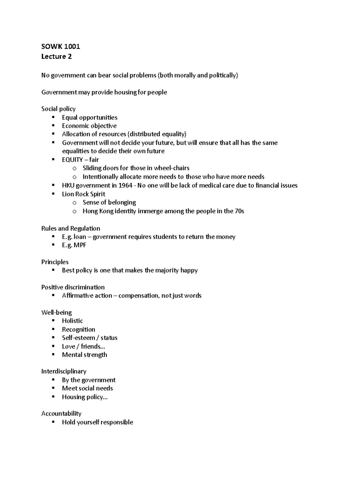 SOWK 1001 Lecture 2 Basic concepts in Social