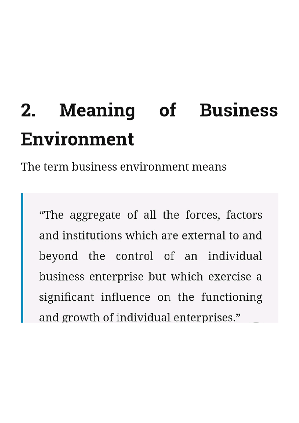 What Is Favorable Environment Meaning