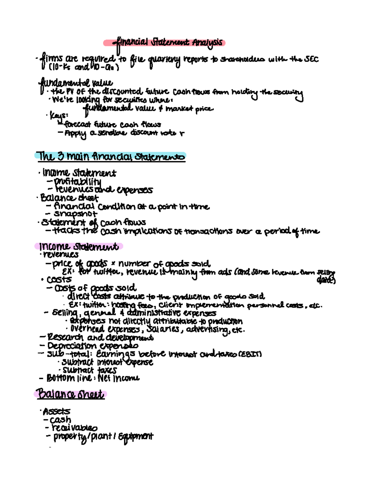 research topics on financial statement analysis