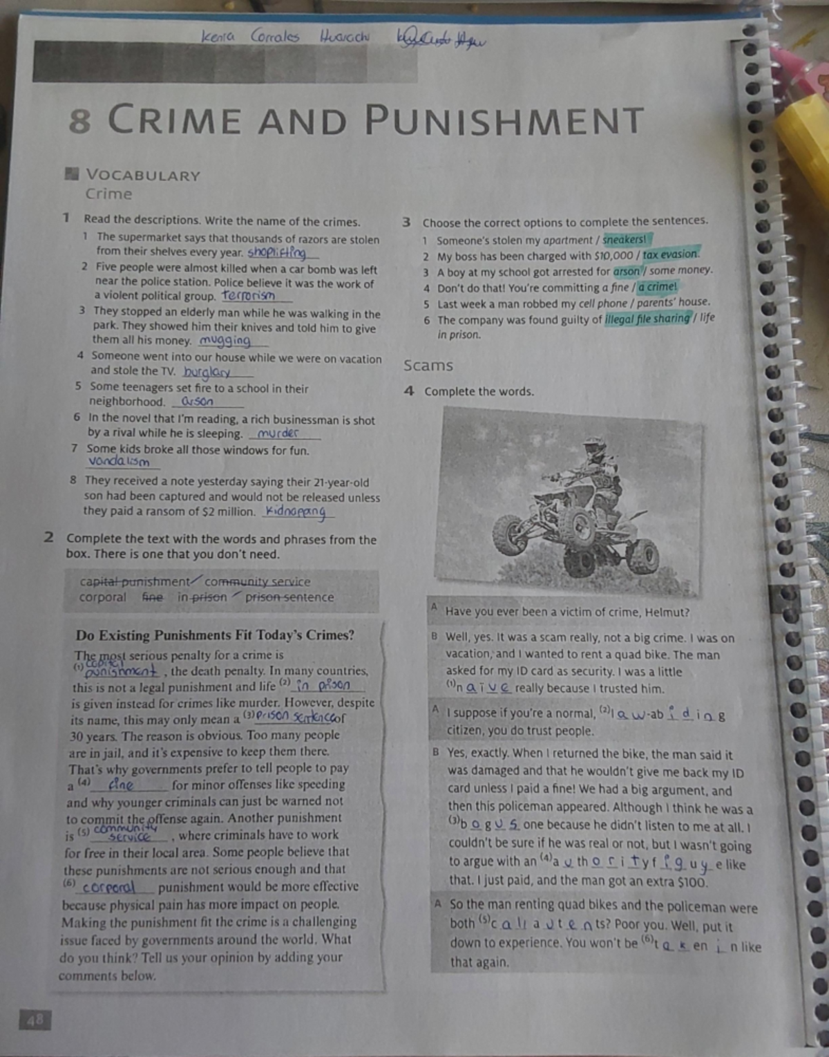 Workbook- Upper Intetmediate - 2 8 CRIME AND PUNISHMENT VoCABULARY ...