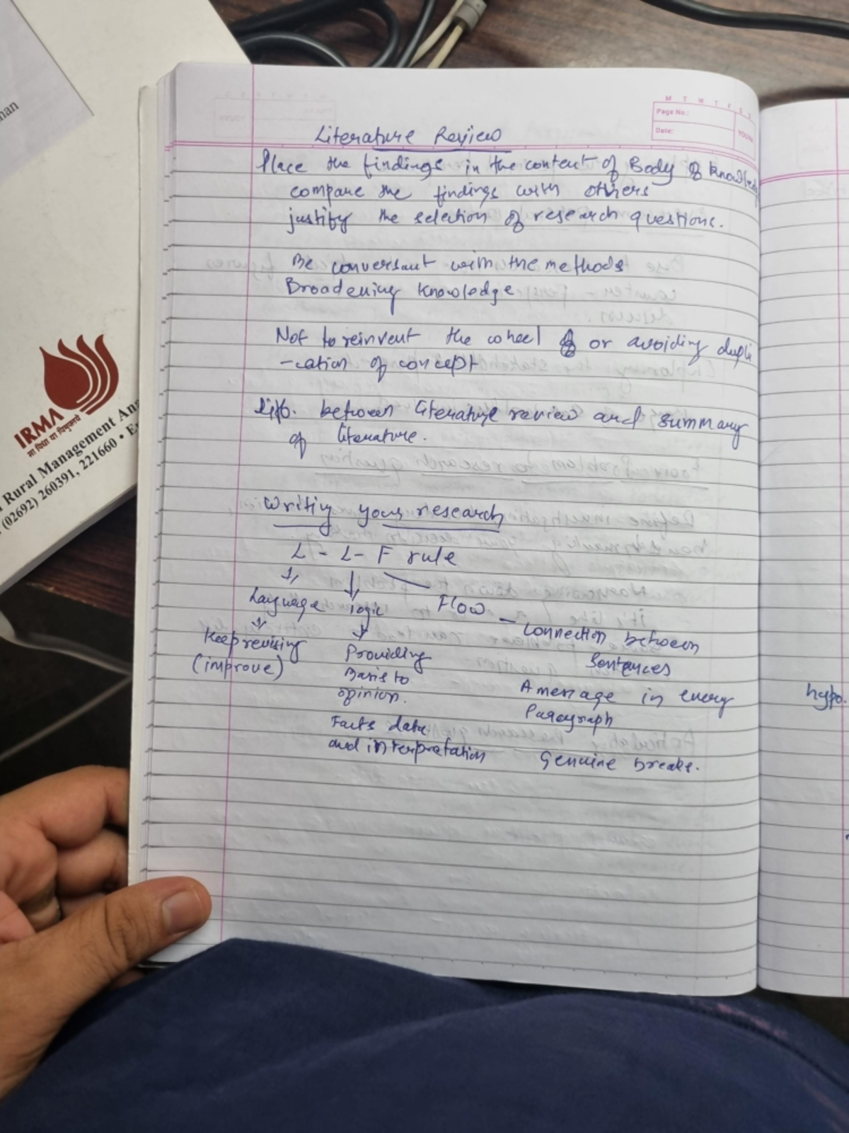 Crm notes quiz 2 - han iteraht e Reyieo MT w Page No. Date: ahity he ...