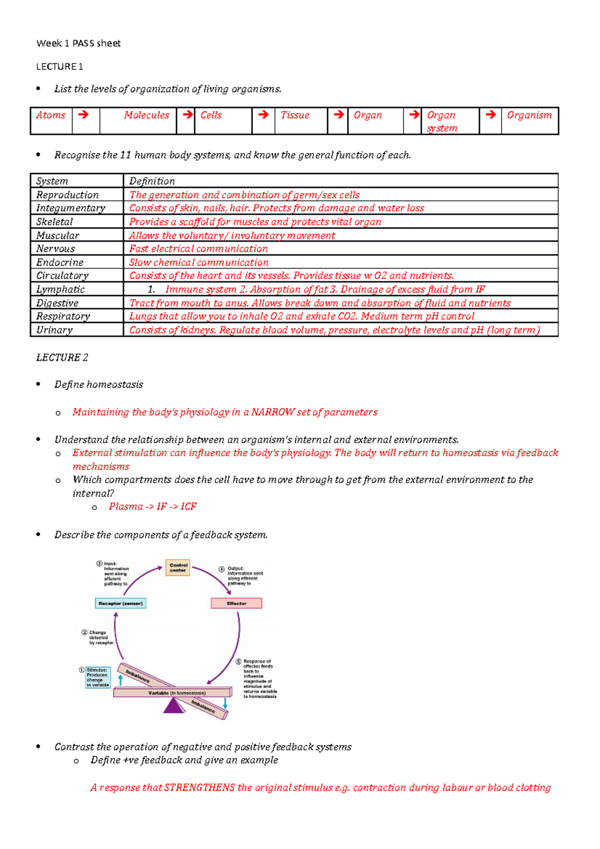 Week 1 answers - Introduction, chemistry - Week 1 PASS sheet LECTURE 1 ...
