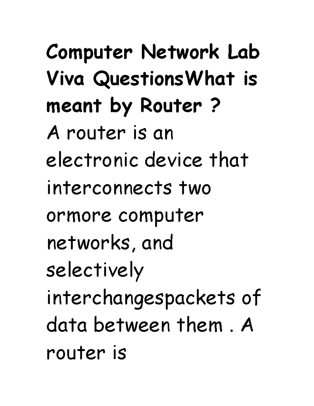 Computer Network Lab Viva Question and answers - Computer Network Lab ...