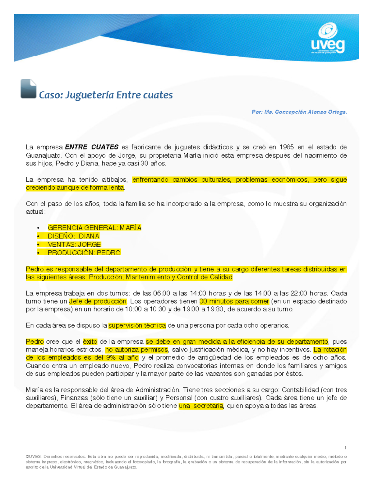 FA EA2 Caso De Estudio - Caso - 1 ©UVEG. Derechos Reservados. Esta Obra ...