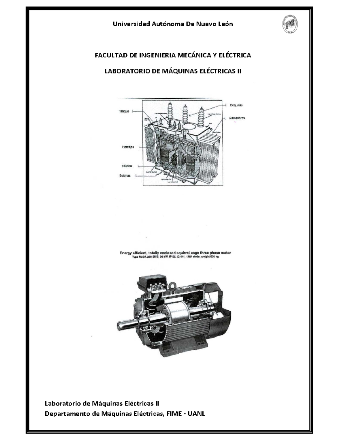 Manual De Practica Maquina Electrica 1 Laboratorio De Máquinas