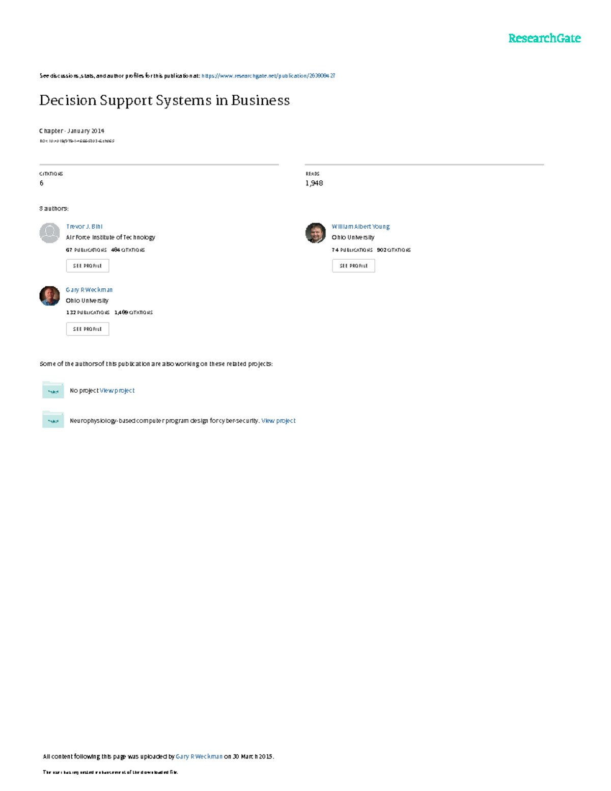 Decision Support Systems in Businessness - See discussions, stats, and ...