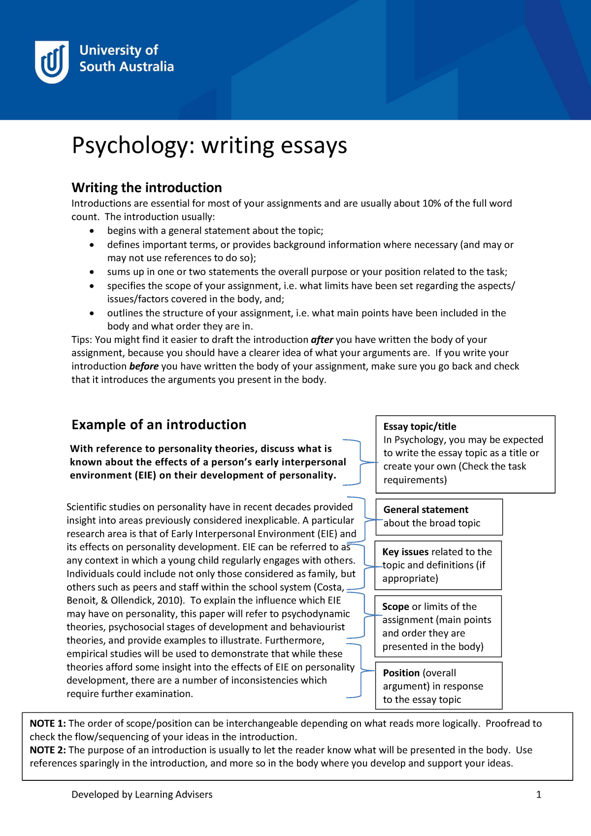 29 Psychology Essay Examples Full Exam