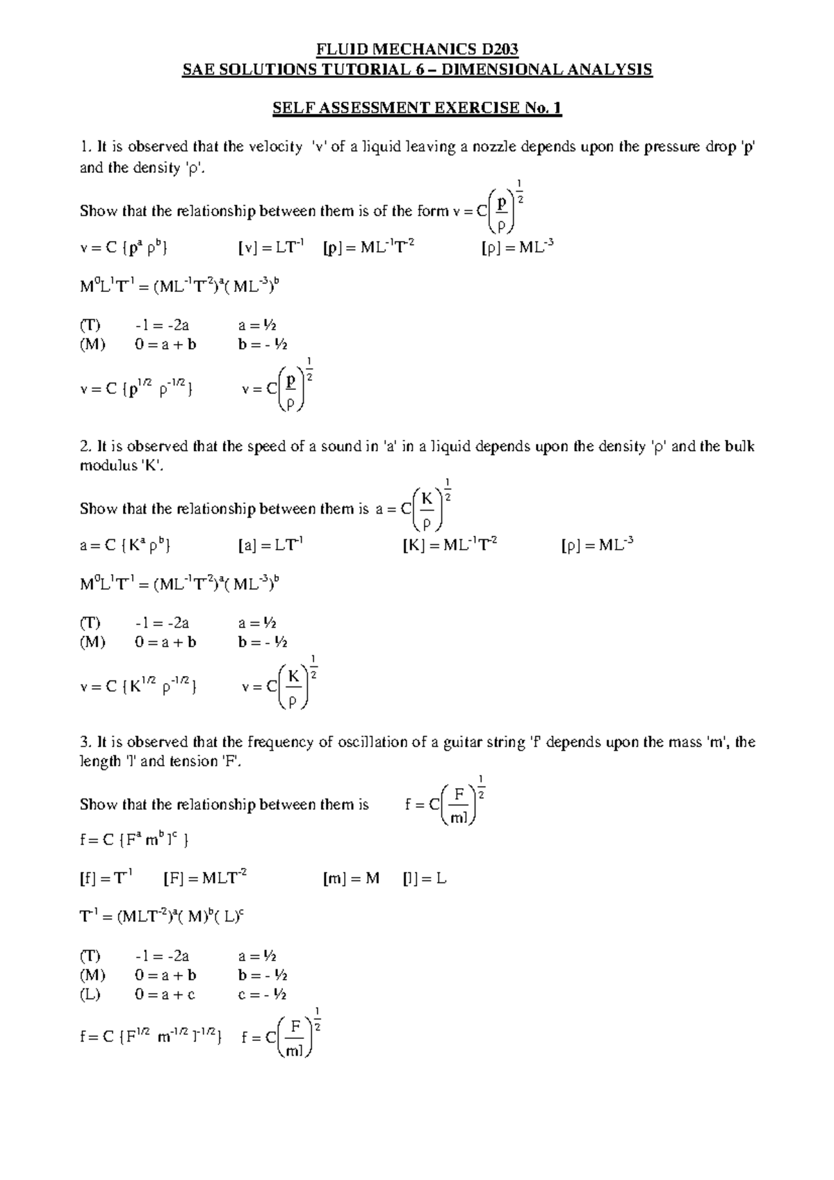 Saet6 - Questions and answers - FLUID MECHANICS D SAE SOLUTIONS ...