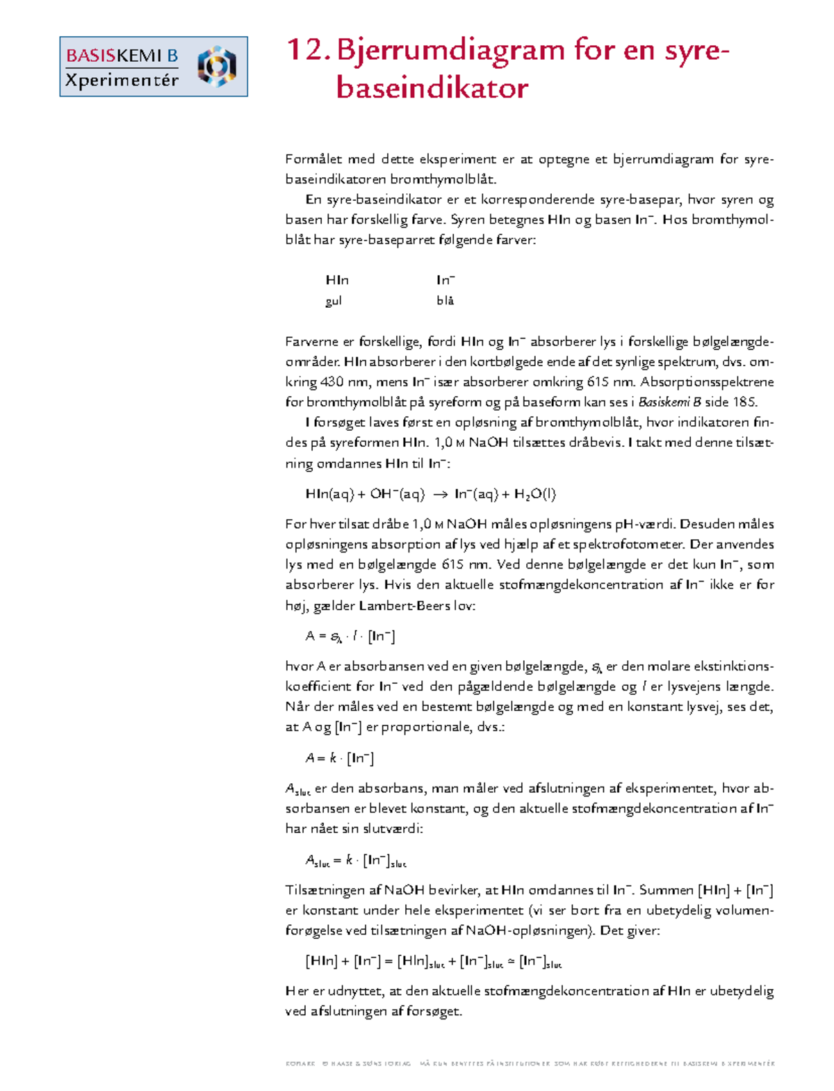 Bjerrumdiagram For Syre Baseindikator I Kemi - BASISKEMI B Xperimentér ...