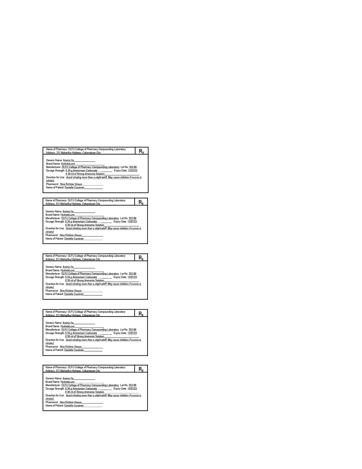 Untitled document - taxation notes - Name of Pharmacy: OLFU College of ...