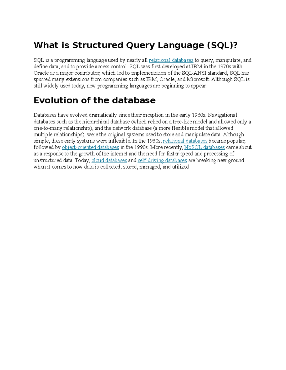 Database - Spreadsheets were originally designed for one user, and ...