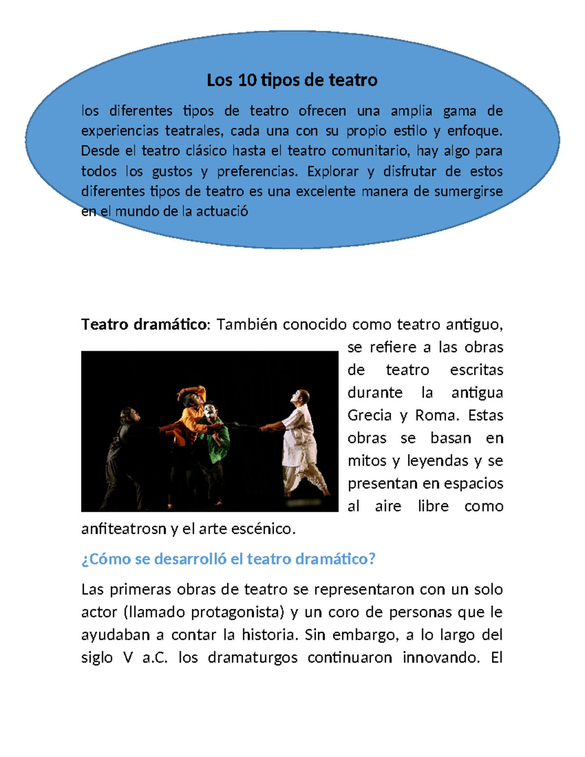 Los 10 tipos de teatro nuevo - Los 10 tipos de teatro los diferentes ...