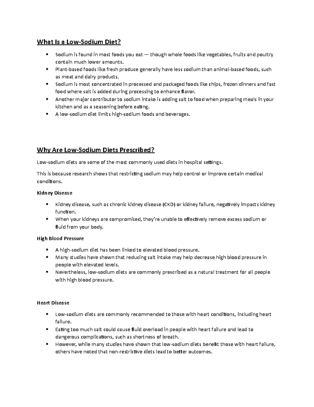 Low Salt Diet diet What Is a LowSodium Diet? Sodium is found in