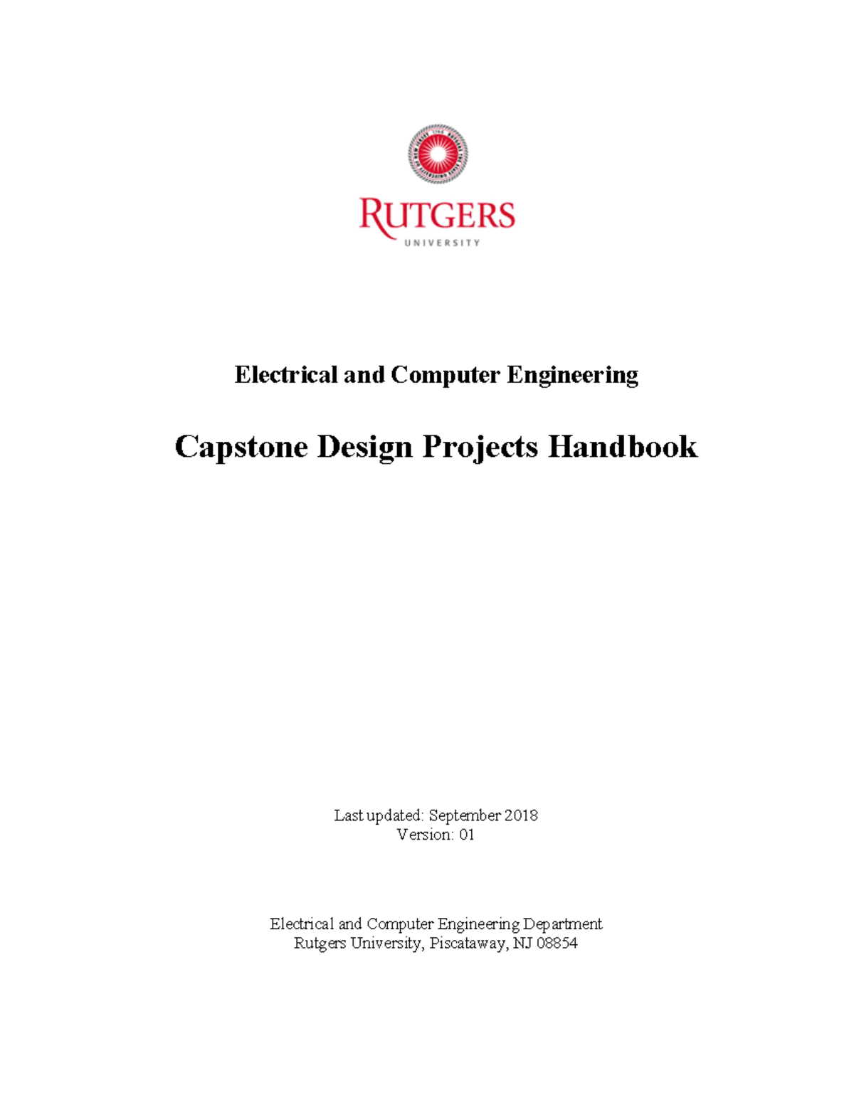 Capstone Design Projects Handbook v1 Electrical and Computer