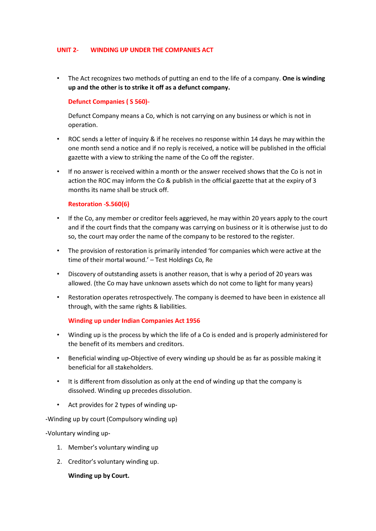 Winding Up Under Companies Act Module 2 1 2 UNIT 2 WINDING UP UNDER   Thumb 1200 1697 