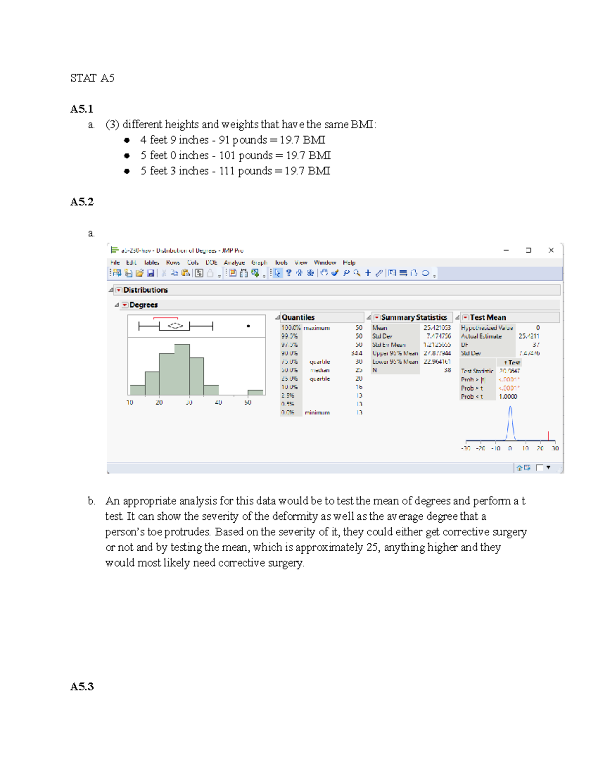 STAT A5 - Answers to practice materials - STAT A A5. a. (3) different ...
