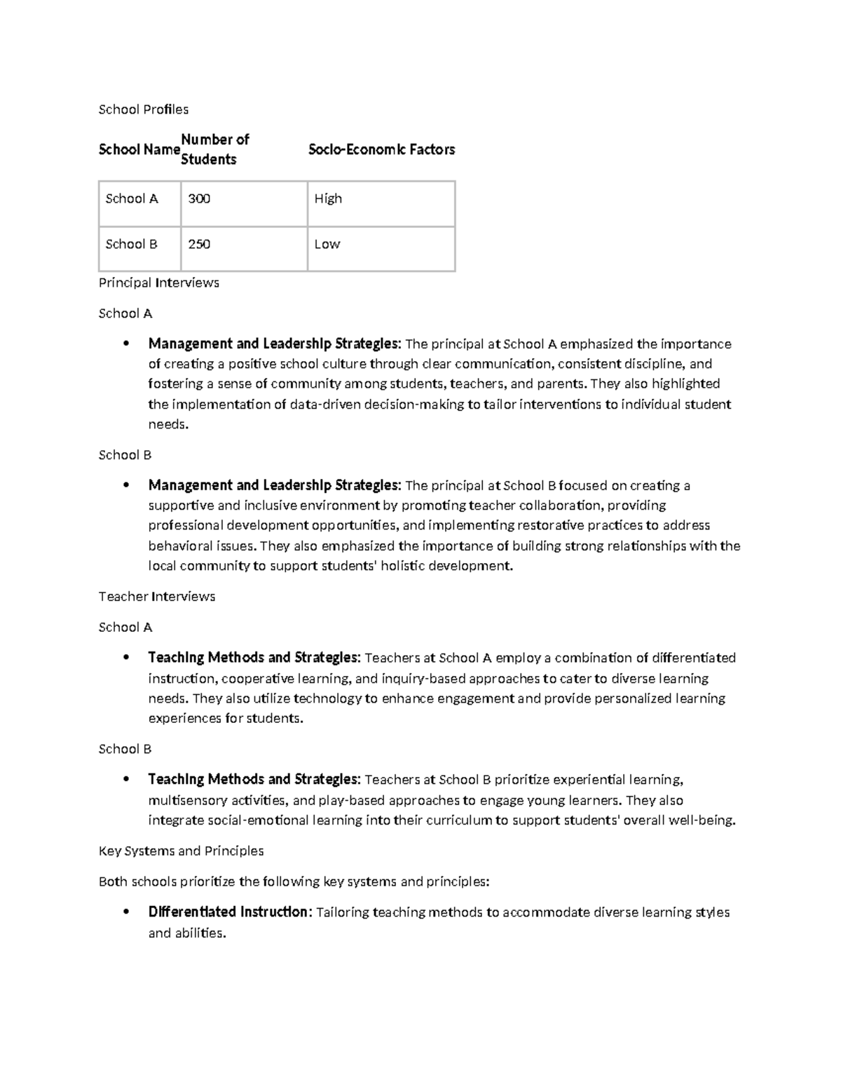 Gr3 lesson 11 - assignments - School Profiles School Name Number of ...