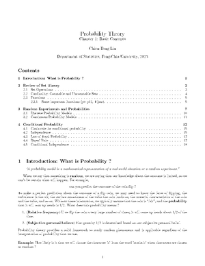 Ch1 Basic Concepts 20231006 - Probability Theory Chapter 1 : Basic ...