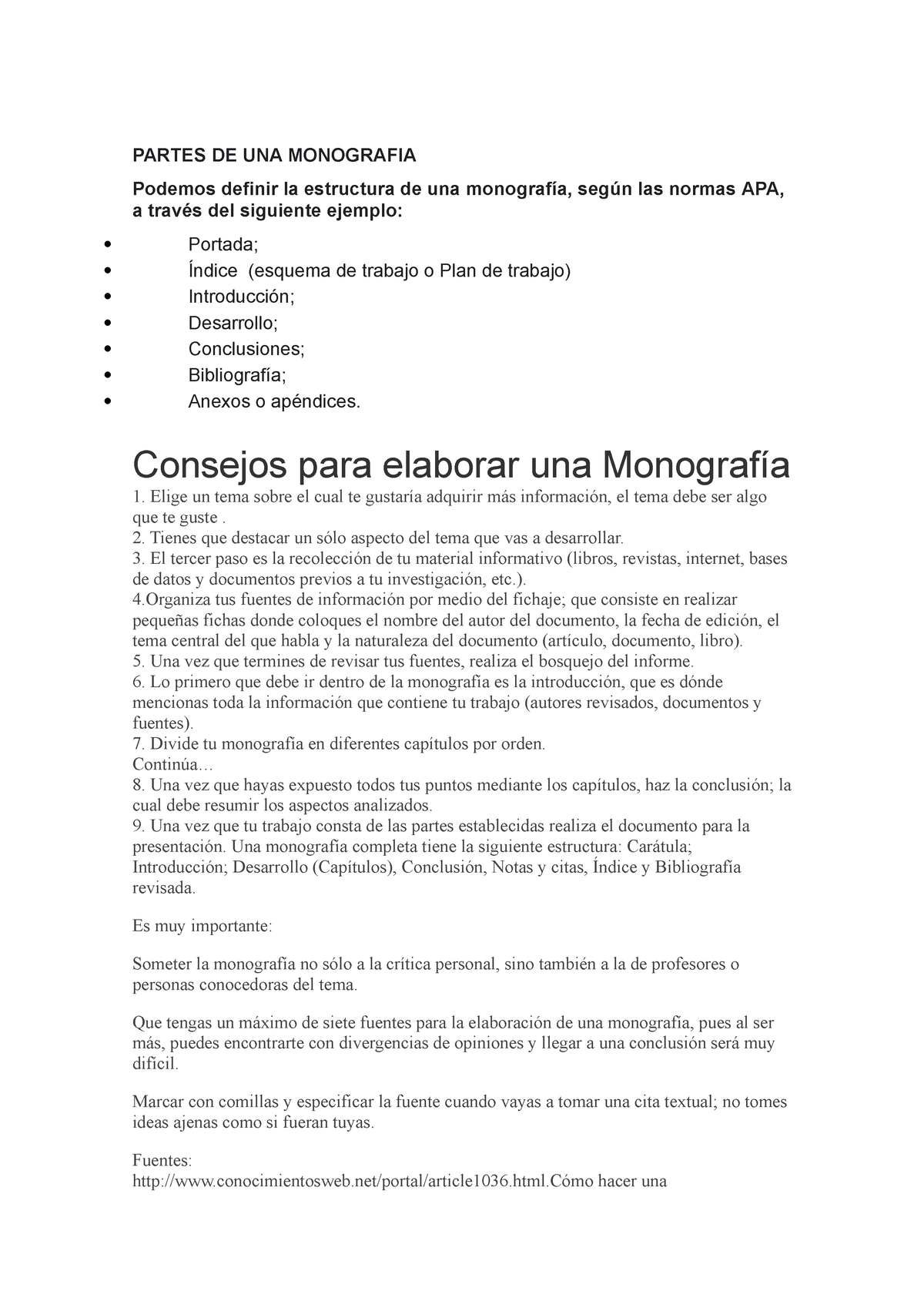 Partes DE UNA Monografia E Informe DE Laboratorio 2023 - PARTES DE UNA ...