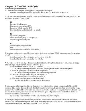 Chapter 20 Homework Questions - Chapter 20: Photosynthesis and ...