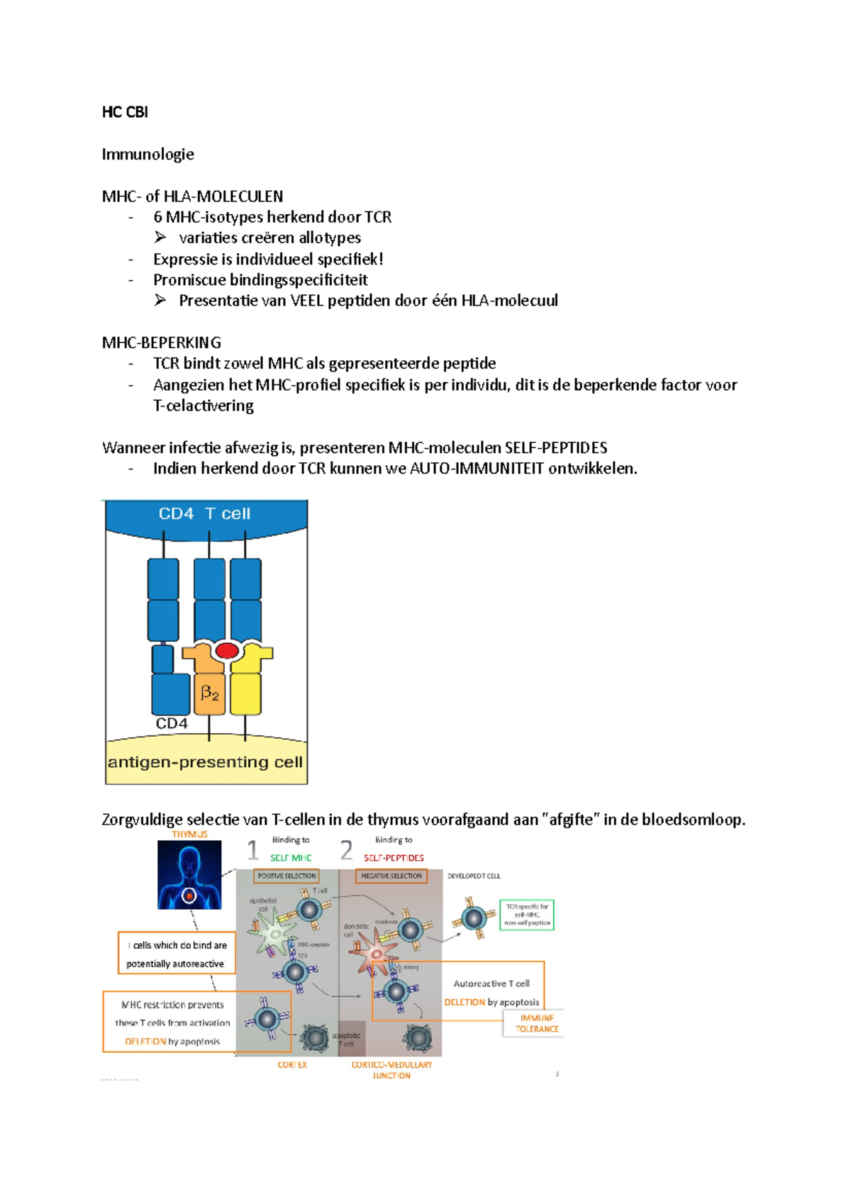 Hoorcollege Celbiologie En Immunologie 3 Hc Cbi Immunologie Mhc Of