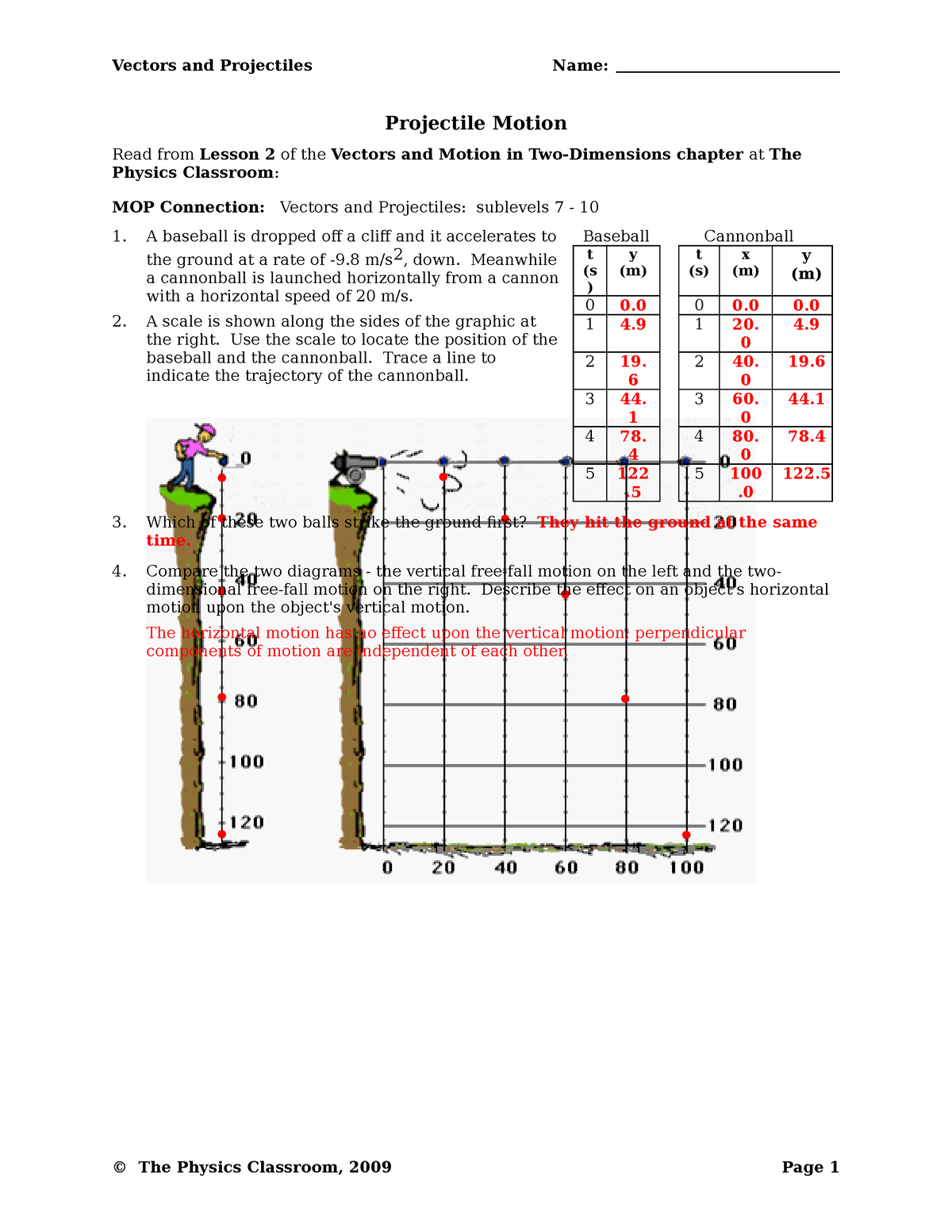 projectile-packet-answers-vectors-and-projectiles-name-projectile