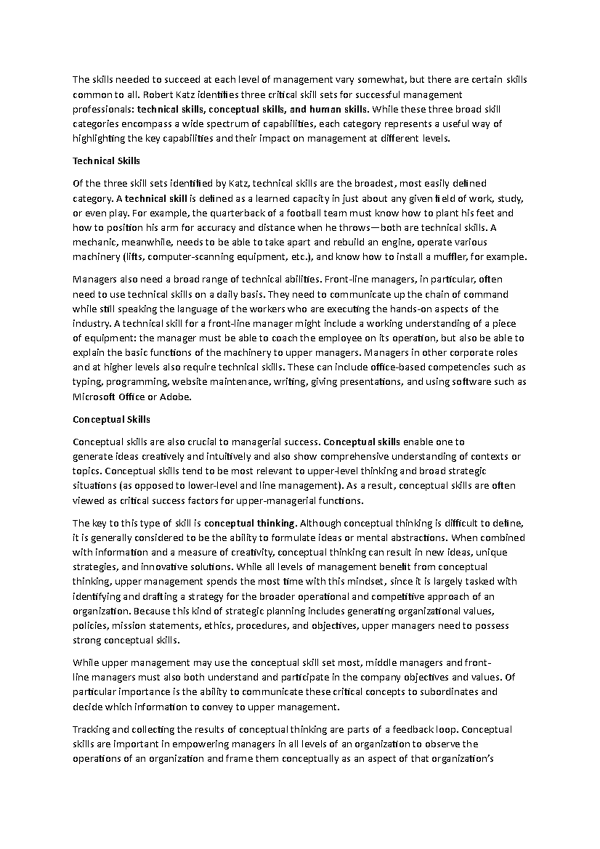 Ms skills - Managerial skill in MBA - The skills needed to succeed at ...