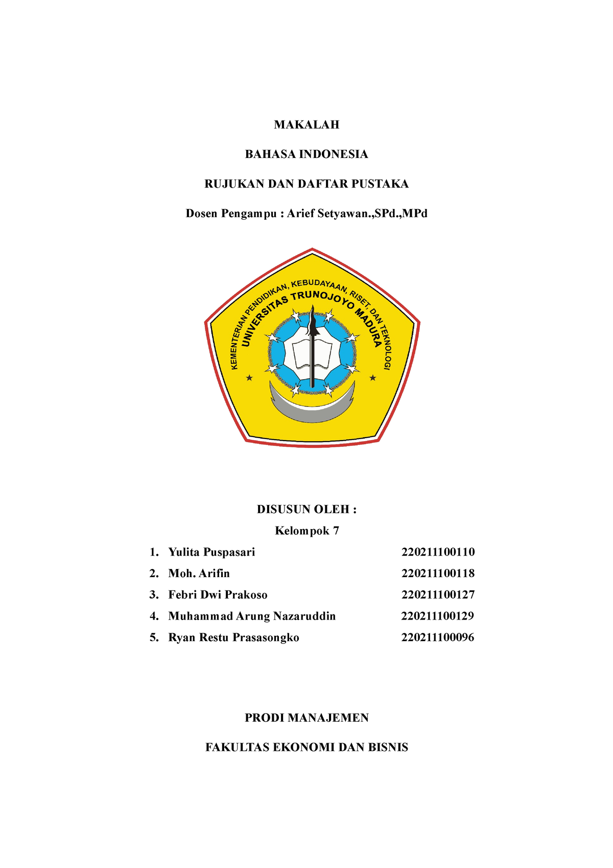 Bahasa INDO KEL 7 - Ini Adalah Makalah Kami - MAKALAH BAHASA INDONESIA ...