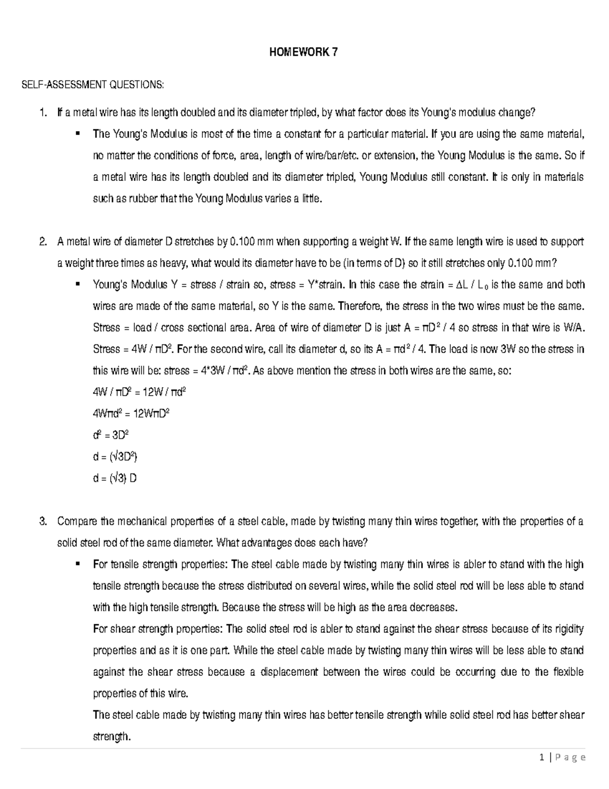 PHY1 ME1A Homework 7 - Assign - Physics For Engineers - PangSU - Studocu