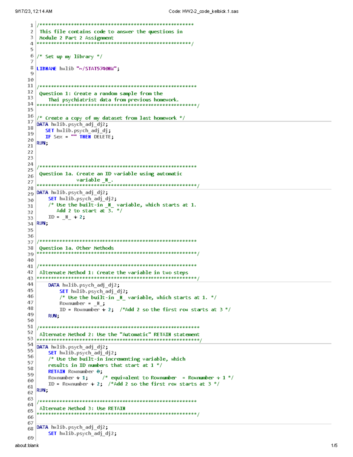 HW2-2 code kelbick - HW code - 1 2 3 4 5 6 7 8 9 10 11 12 13 14 15 16 ...