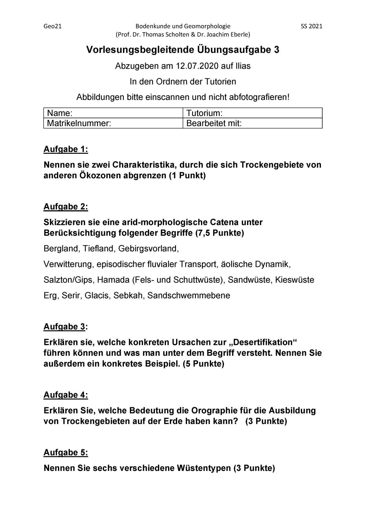 HA3 Geo21 So Se21 - Geo21 Bodenkunde Und Geomorphologie SS 2021 (Prof ...