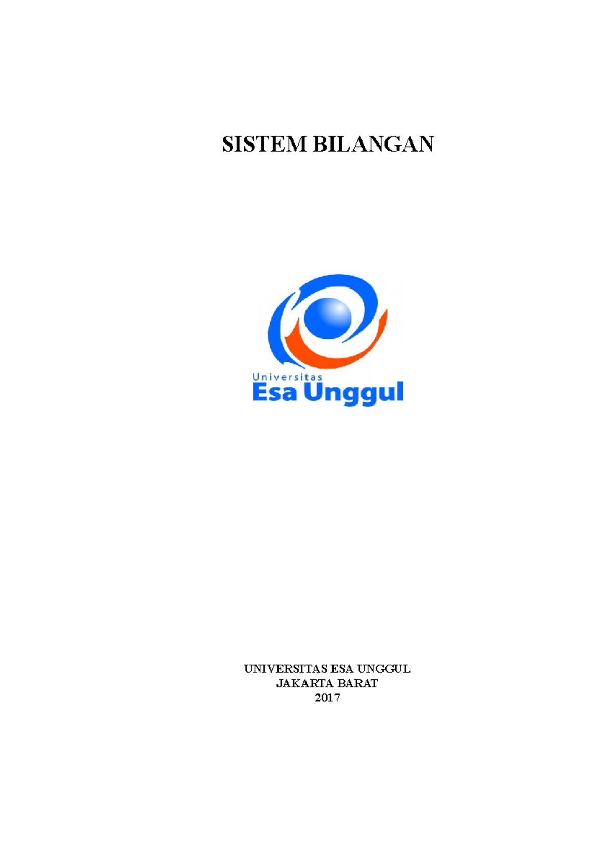 Sistem Bilangan - Modul - SISTEM BILANGAN UNIVERSITAS ESA UNGGUL ...