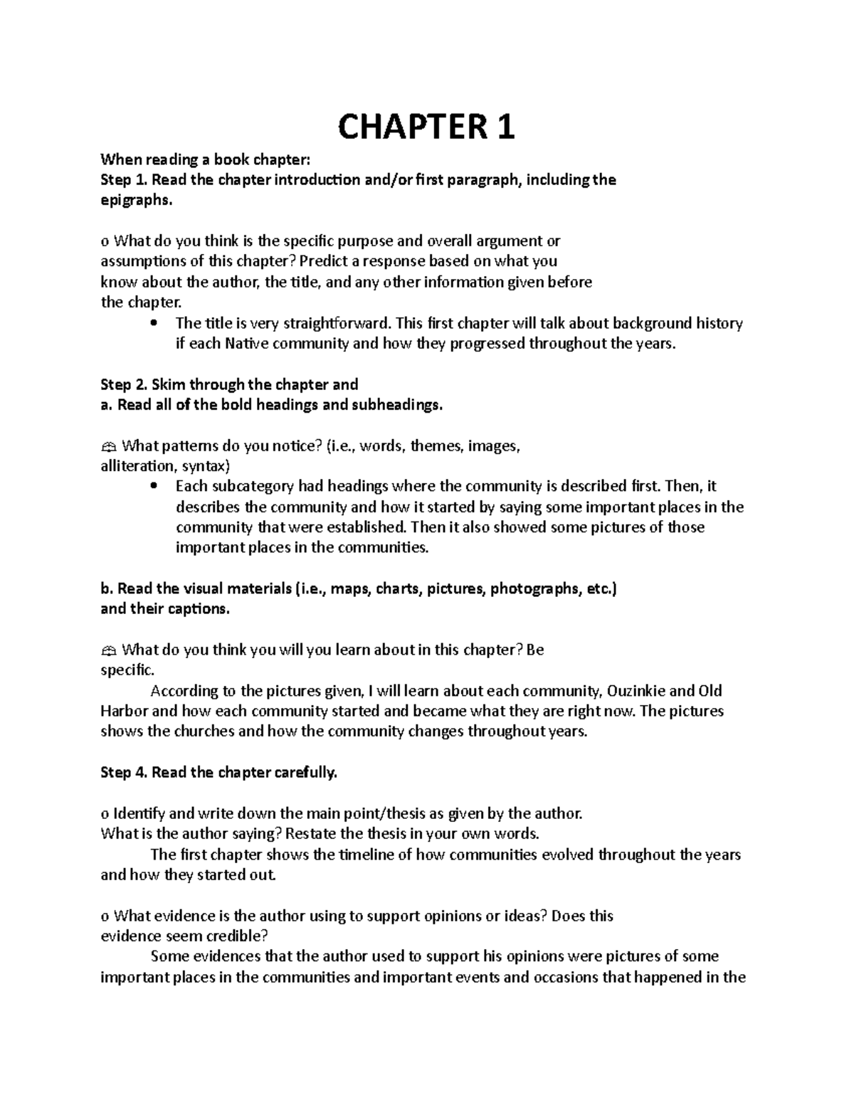 Chapter 1 - CHAPTER 1 When reading a book chapter: Step 1. Read the ...