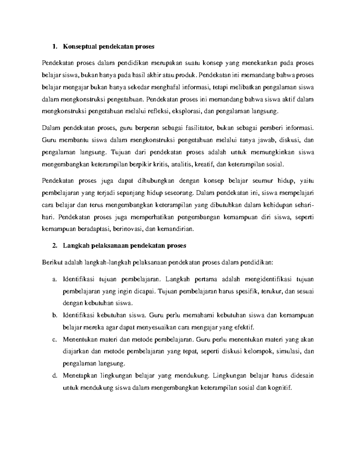 Pendekatan Proses - Research Method - Konseptual Pendekatan Proses ...