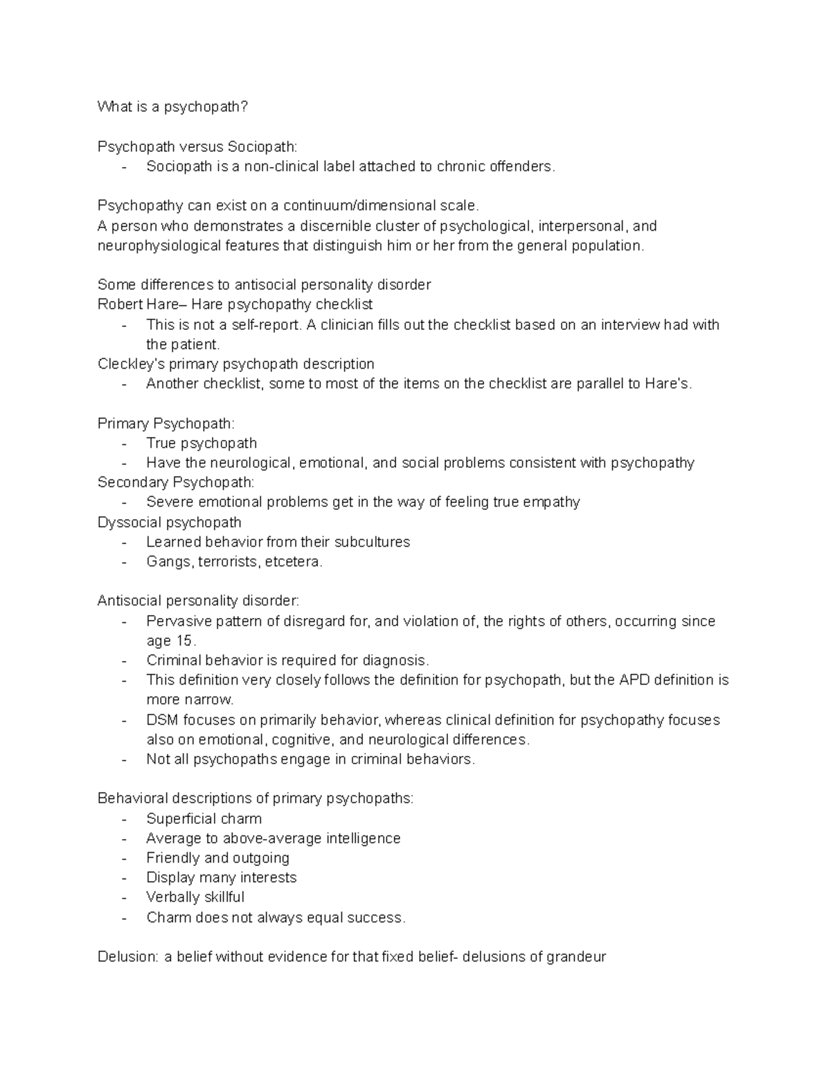 Psychopathy- Psychology Of Criminal Behavior - What Is A Psychopath ...