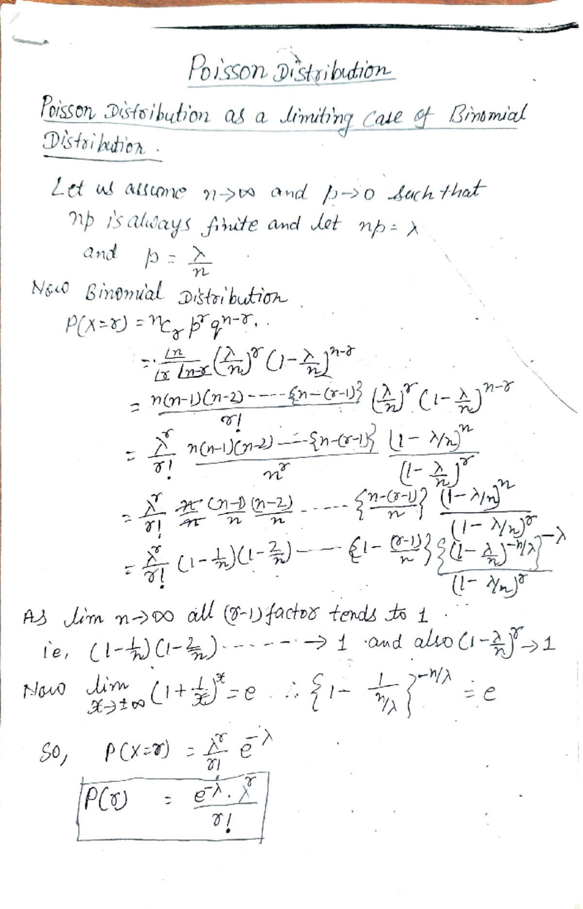 Poisson distribution - Poisson Dtoibut'on as a Distihton Lt us aStone 1 ...