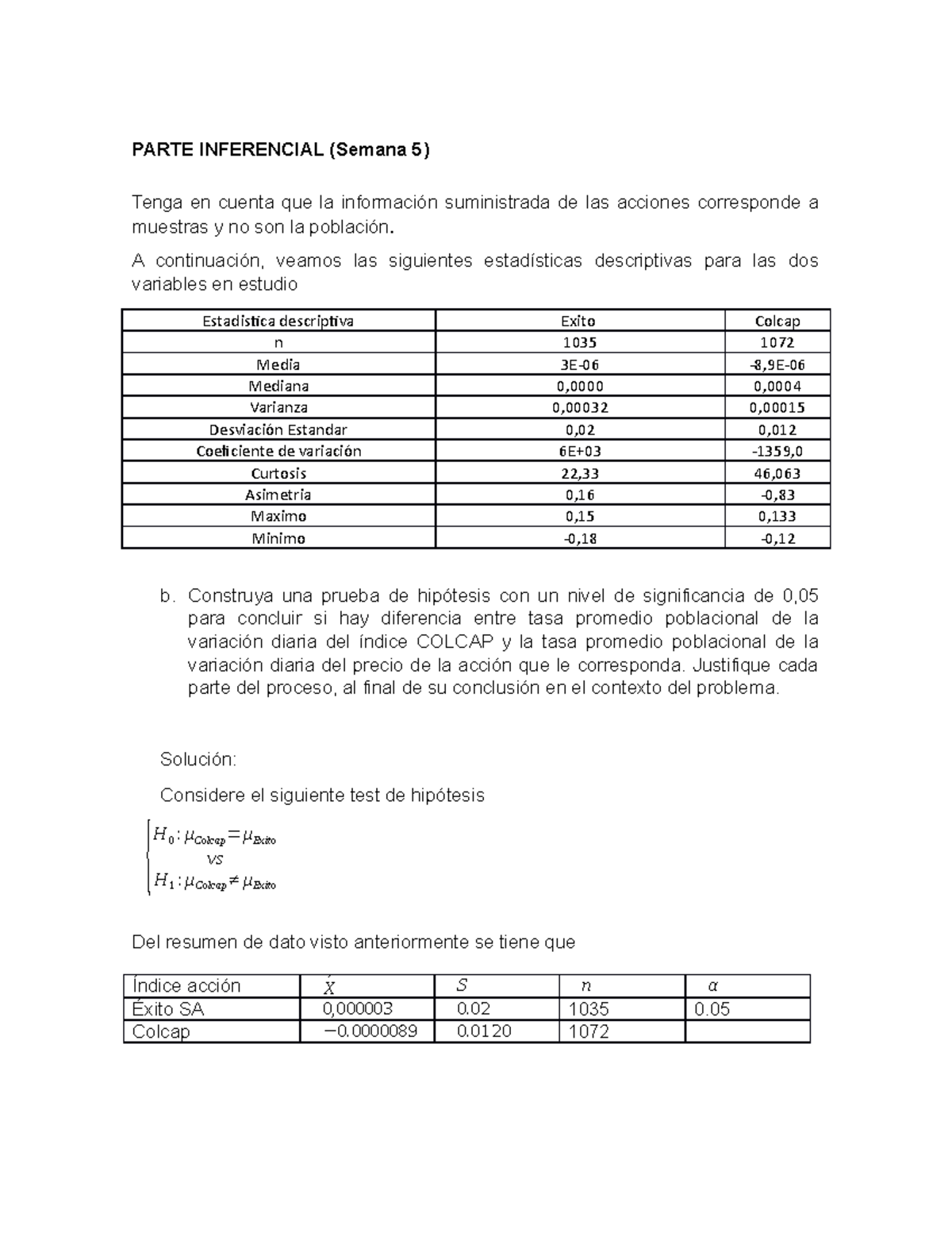 TRABAJO COLABORATIVO Semana 5 - Punto B - FORO - PARTE INFERENCIAL ...