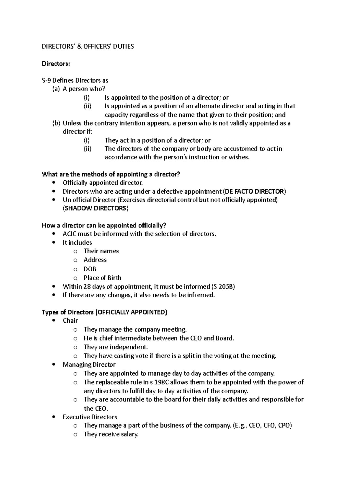 Directors What Are The Methods Of Appointing A Director Officially
