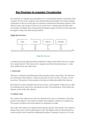 Bus structure in computer organization