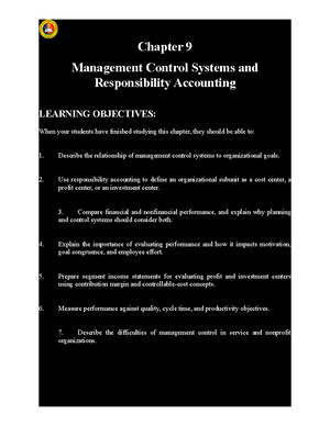 CH6 - Management Accounting Chapter 6 - Chapter 6 Relevant Information ...