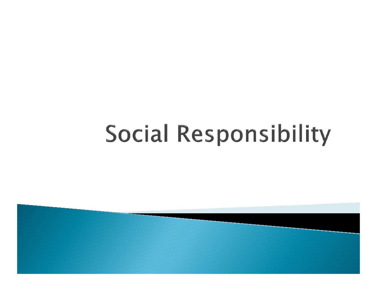 Social Responsibility Of Consumer Behaviour - Attempting To Influence 