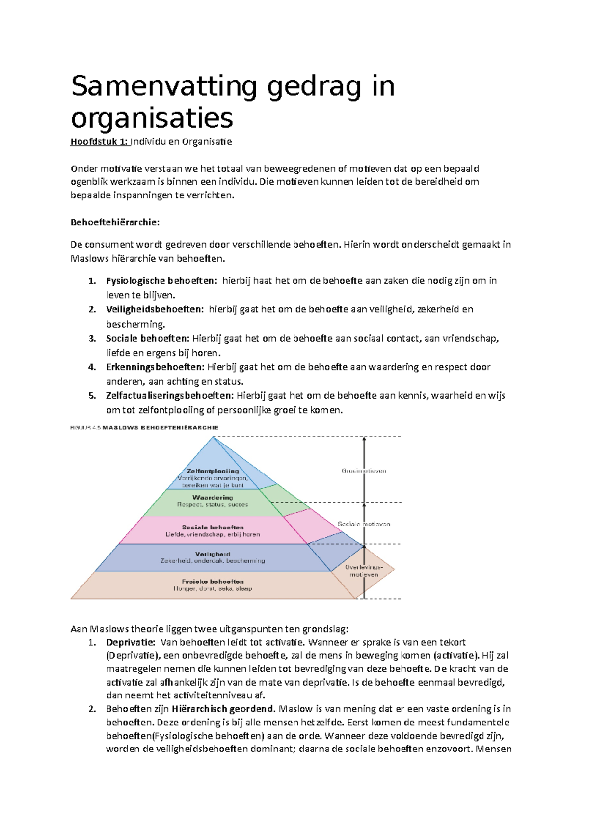 Samenvatting Gedrag In Organisaties - Samenvatting Gedrag In ...