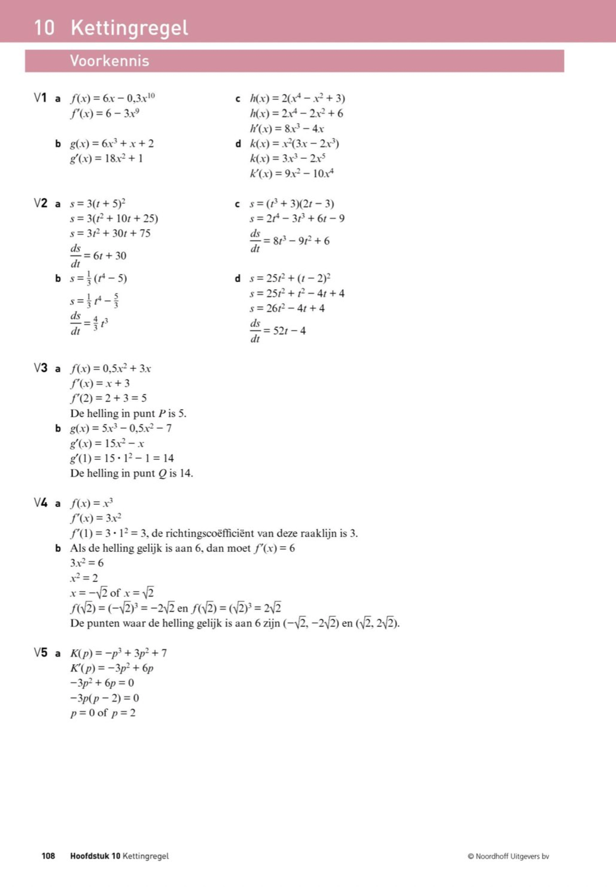 Uitwerkingen Hoofdstuk 10 - Wiskunde B - Studeersnel